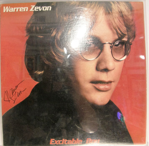 WARREN ZEVON SIGNED ALBUM COVER
