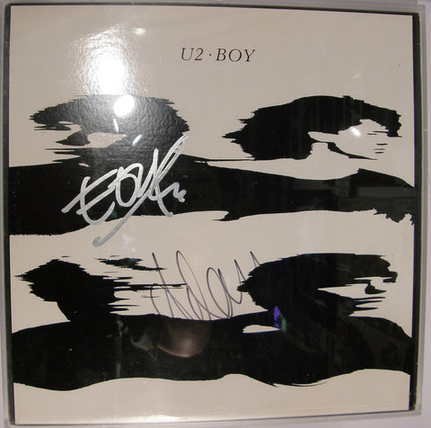U2  EDGE ADAM CLAYTON  SIGNED ALBUM COVER