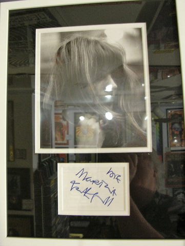MARIANNE FAITHFULL  SIGNED PAPER