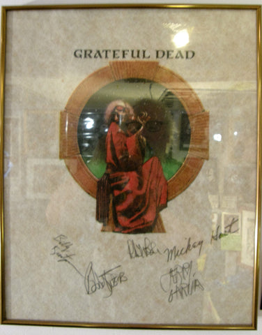 GRATEFUL DEAD  BAND SIGNED T-SHIRT PROOF