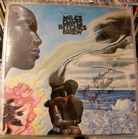 MILES DAVIS  WAYNE SHORTER  SIGNED ALBUM COVER