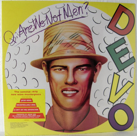 DEVO Q; ARE WE NOT MEN  YELLOW VINYL